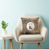 クリスマス素朴ウッドメリークリスマス名前をカスタムする クッション (椅子)