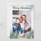 クリスマス素朴ウッドランドキャビンの写真 シーズンカード (正面)