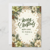 クリスマス素朴ウッドランドチャーム シーズンカード (正面)
