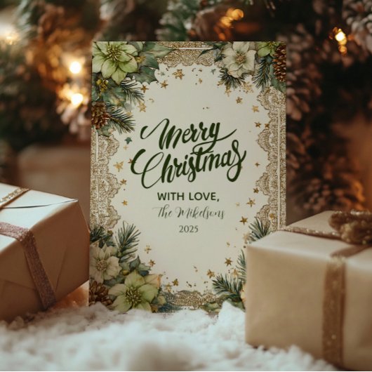 クリスマス素朴ウッドランドチャーム シーズンカード