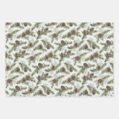 クリスマス素朴ウッドランドフォレストキャビンホリデー ラッピングペーパーシート (正面2)