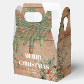 クリスマス素朴ウッド喜びメリークリスマス フェイバーボックス (オープン)