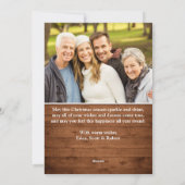 クリスマス素朴ウッド5写真あいさつ シーズンカード (裏面)