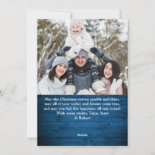 クリスマス素朴ウッド5写真あいさつ シーズンカード (裏面)