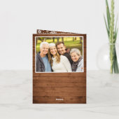 クリスマス素朴ウッド5写真あいさつ シーズンカード (裏面)