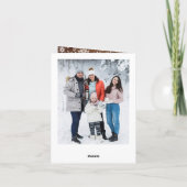 クリスマス素朴ウッド5写真あいさつ シーズンカード (裏面)