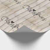 クリスマス素朴カントリーかわいい休日 ラッピングペーパー (角)