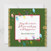 クリスマス素朴カードまたは祝日グリーティングカード 招待状 (裏面)