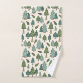 クリスマス素朴キャンプ バスタオルセット (ハンドタオル)