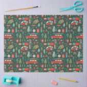 クリスマス素朴キャンプ 薄葉紙 (クラフト)