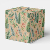 クリスマス素朴クラフトフローラギフトボックス フェイバーボックス (裏面サイド)