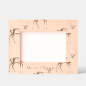 クリスマス素朴シカ動物 レーザー彫刻フレーム (正面)