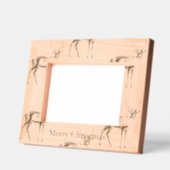 クリスマス素朴シカ動物 レーザー彫刻フレーム (左)