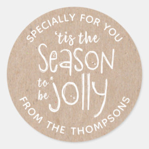 クリスマス素朴シール ラウンドシール