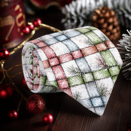 クリスマス素朴ジンガムのネクタイ ネクタイ