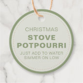 クリスマス素朴ストーブポプリ フェイバータグ (正面)