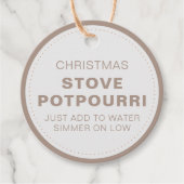 クリスマス素朴ストーブポプリ フェイバータグ (正面)