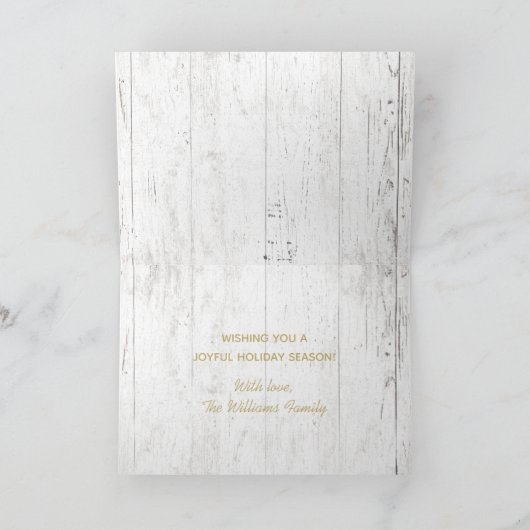 クリスマス素朴スリー赤バッファロープレイド シーズンカード (内部)