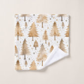 クリスマス素朴ツリー バスタオルセット (ウォッシュタオル)