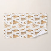 クリスマス素朴ツリー バスタオルセット (ハンドタオル)