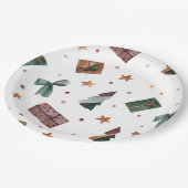 クリスマス素朴ツリー ペーパープレート (アングル)