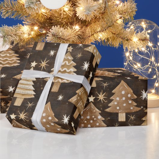 クリスマス素朴ツリー ラッピングペーパー (クリスマス)