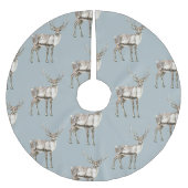 クリスマス素朴ディアパイングリーン ブラッシュドポリエステルツリースカート (正面)