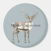 クリスマス素朴ディアパイングリーン マグネット (正面)