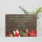 クリスマス素朴ディナー 招待状 (スタンド正面)
