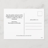 クリスマス素朴トナカイ家族の写真コラージュ シーズンポストカード (裏面)