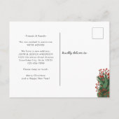 クリスマス素朴ニューホーム移動 案内ポストカード (裏面)