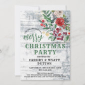 クリスマス素朴パーティの招待状 招待状 (正面)