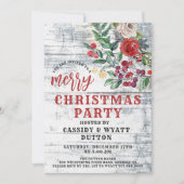 クリスマス素朴パーティの招待状 招待状 (正面)