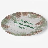 クリスマス素朴パーティー ペーパープレート (アングル)