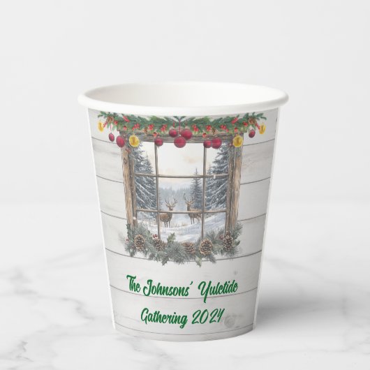 クリスマス素朴パーティー 紙コップ (正面)