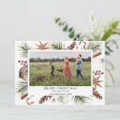 クリスマス素朴フォトフレームホリデーカード シーズンカード (スタンド正面)