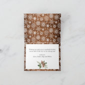 クリスマス素朴ブラウン木材3 PHOTO Greeting シーズンカード (内部)