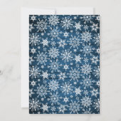 クリスマス素朴ブルーウッド4 PHOTO Greeting Holida シーズンカード (裏面)