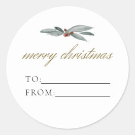 クリスマス素朴プレゼントから冬のベリーへ ラウンドシール