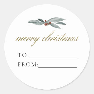 クリスマス素朴プレゼントから冬のベリーへ ラウンドシール