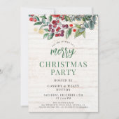 クリスマス素朴ホリデーパーティー 招待状 (正面)