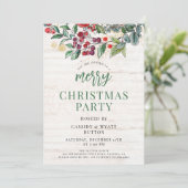 クリスマス素朴ホリデーパーティー 招待状 (スタンド正面)