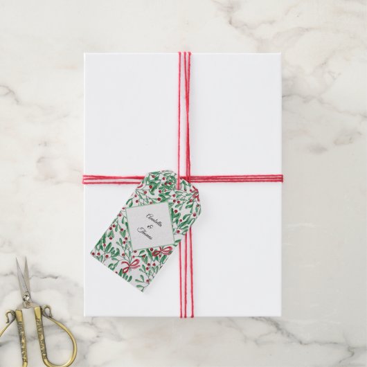 クリスマス素朴ミスタントウ水彩手絵を描形 ギフトタグ (より糸付き)