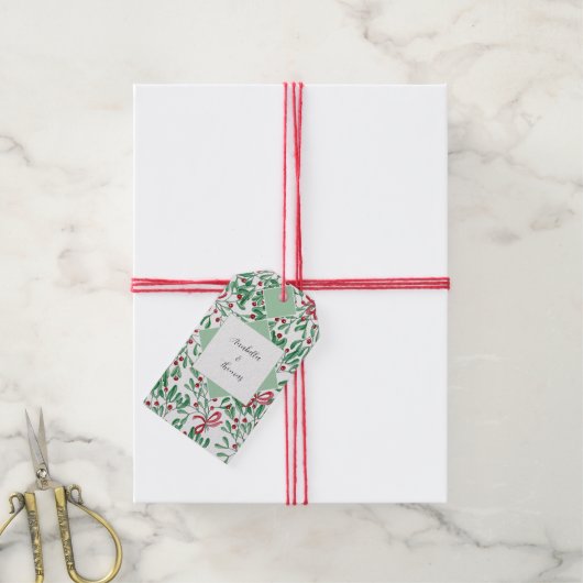 クリスマス素朴ミスタントウ水彩手絵を描形 ギフトタグ (より糸付き)