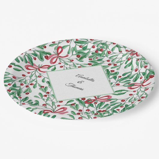 クリスマス素朴ミスタントウ水彩手絵を描形 ペーパープレート (アングル)