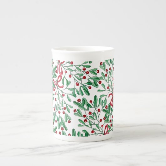 クリスマス素朴ミスタントウ水彩手絵を描形 ボーンチャイナマグカップ (正面)