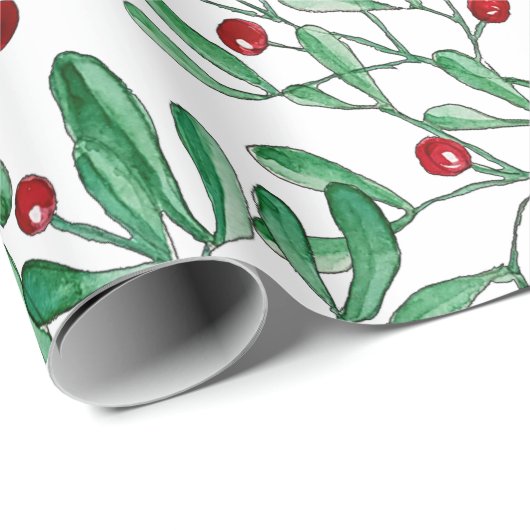クリスマス素朴ミスタントウ水彩手絵を描形 ラッピングペーパー (ロールコーナー)