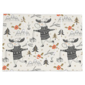 クリスマス素朴ムース国 |休日 ラージペーパーバッグ (裏面)