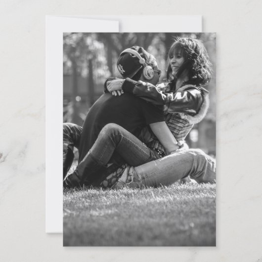 クリスマス素朴リハーサル夕食招待状写真を追加 招待状 (裏面)