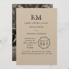 クリスマス素朴リハーサル夕食招待状写真を追加 招待状